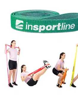 Ostatné fitness náradie Posilňovacia guma inSPORTline Rand XX Strong tmavo zelená