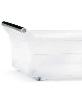 Úložné boxy NABBI NUK6L plastový úložný box na kolieskach 30 l priehľadná
