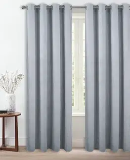 Závesy do spálne Záves na priechodkách ZOJA YC13016/230G/M2/8/140X250 sivý