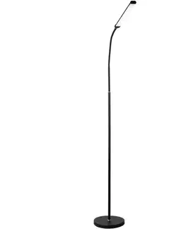 Moderné lampy do obývačky Stojacia lampa LED LONGA Black LP1