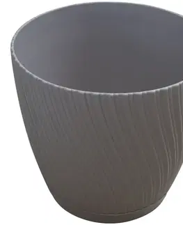 Záhrada Kvetináč Mika S Podstavcom 17 cm taupe