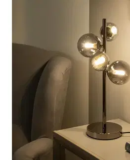 Lampy BRILAGI - LED stolná lampa MILLA 4xG9/3W/230V čierny chróm/dymová 8010-4CS