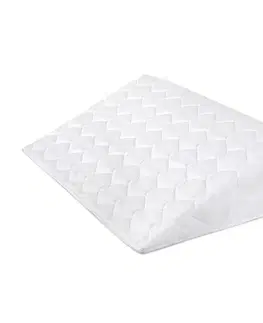 Vankúše Bellatex Klinový podhlavník s prešitím biela, 80 x 50 x 20 cm