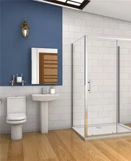 Sprchovacie kúty H K - Trojstenný sprchovací kút SYMPHONY U3 110x70x70 cm s posuvnými dverami vrátane sprchovej vaničky z liateho mramoru SE-SYMPHONYU31107070/THOR-11070