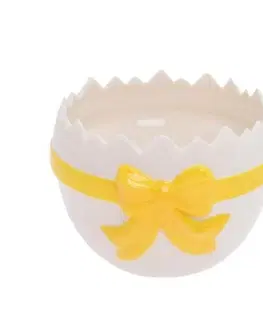 Kvetináče a truhlíky Kinekus Obal na kvetináč škrupina 16,7x16,2x12 cm porcelán biely