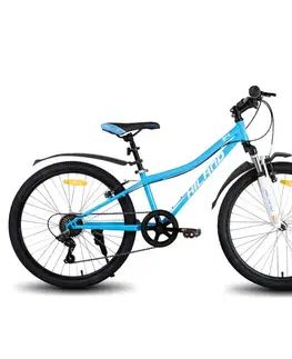 Bicykle Juniorský horský bicykel Hiland Climber 24" • 140-160 cm modrá - 12,5" (140-160 cm)