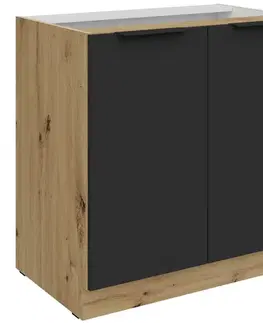 Kuchynské skrinky stojace Kuchynská skrinka Aria-Bl/Ar Anti Fingerprint 80d 2f Bb