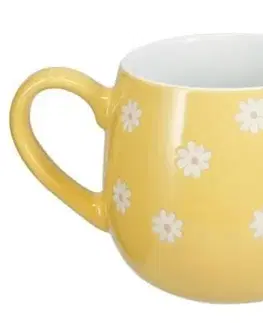 Hrnčeky a šálky Kinekus Hrnček kameninový 450 ml dekor kvety, mix farieb