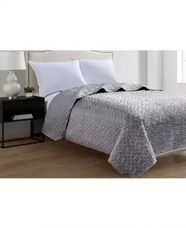 Prehozy na posteľ Prikrývka na posteľ Velvet D8 šedá 170x220