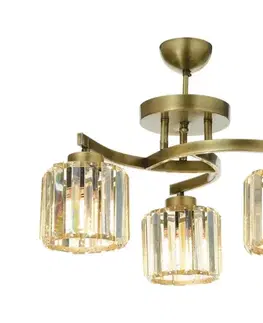 Svietidlá  Prisadený luster CRYSTALLINE 3xE27/40W/230V bronzový 683AVN1435