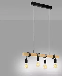 Moderné lampy do obývačky Luster TOWNSHEND BLACK 32916 LW4