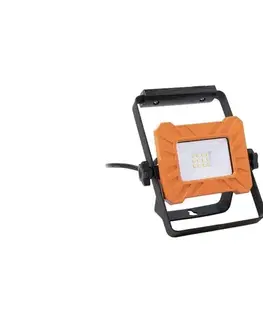 LED osvetlenie  LED reflektor 10 W, 230 V, 6500 K, IP65 — oranžovo-čierny FCL-76003