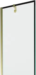 Sprchové dvere MEXEN/S - Next vaňová zástena FIX 60 x 150, čierna dekor, zlatá 895-060-000-00-70-50
