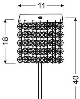 Stolové lampy Stolová lampa chróm/bordová Classic