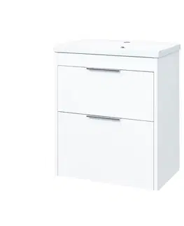 Kúpeľňový nábytok Mereo Vigo, kúpeľňová skrinka s keramickým umývadlom 61 cm, biela CN311