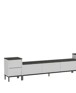 Obývacie steny TV skrinka / Obývacia stena Imaj - White, Marble