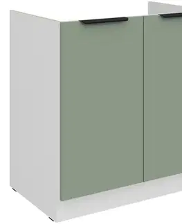 Kuchynské skrinky stojace Kuchynská skrinka Aria-Sa/Wh Anti Fingerprint 80zl 2f Bb