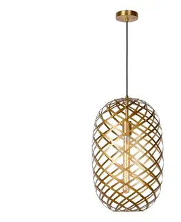 Svietidlá Lucide 21417/32/02 - Luster na lanku WOLFRAM 1xE27/60W/230V mosadz 21417/32/02