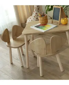 Jedálenské sety DONALD detský jedálenský set, hnedá