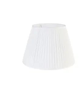 Tienidlo na lampu Plisovaný tienidlo biele 45/30 cm