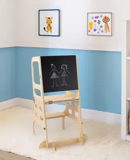 Detské stoličky a kreslá Montessori učiaca veža s tabuľou MAGAN Tempo Kondela