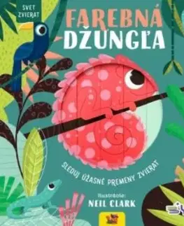 Leporelá, krabičky, puzzle knihy Farebná džungľa - svet zvierat - Kolektív autorov