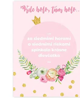 Obrazy do detskej izby Tabuľka pre dieťa s s rozprávkovým textom