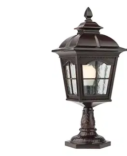 Záhradné lampy Redo 9652 - Vonkajšie svietidlo YORK 1xE27/70W/230V IP44 hnedé 9652