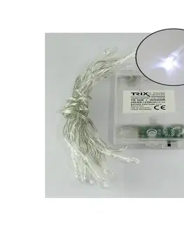 Vianočné dekorácie  LED  reťaz 20xLED/2 funkcie 2,4m studená biela P492