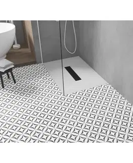 Vane MEXEN/S - Toro obdĺžniková sprchová vanička SMC 140 x 70, biela, mriežka čierna 43107014-B