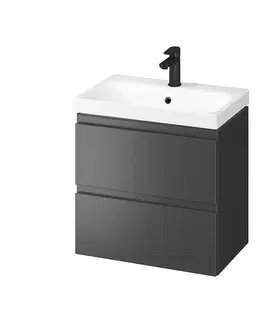 Kúpeľňový nábytok CERSANIT - SET B814 MODUO SLIM 60 ANTRACIT DSM (skrinka + umývadlo) S801-469-DSM