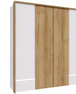 Šatníkové skrine Skriňa Whiteheaven 205 cm LNBS3411B-M216 s osvetlením