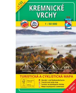 Turistika, skaly Kremnické vrchy - TM 132 - 1: 50 000, 7. vydanie