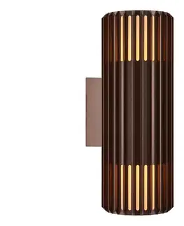 Svietidlá Nordlux - Vonkajšie nástenné svietidlo ALUDRA 2xE27/15W/230V IP54 hnedá 2418121261