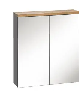 Skrinky do kúpeľne ArtCom Zrkadlová skrinka BALI Grafit 840 | 60 cm