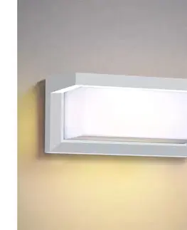 Svietidlá BRILAGI - LED RGBW Vonkajšie nástenné svietidlo BRICKY 1xE27/12W/230V biela IP54 BG1697+AI0819
