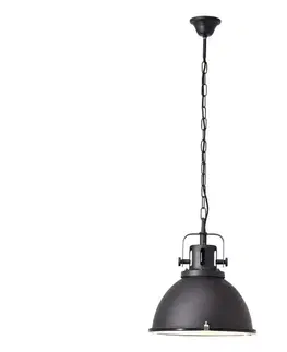 Svietidlá Brilliant - Luster na reťazi JESPER GLAS 1xE27/60W/230V čierny 23772/06