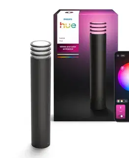 LED osvetlenie Philips - LED RGB stmievateľná vonkajšia lampa Hue LUCCA 1xE27/8,1W/230V IP44 8721103118752