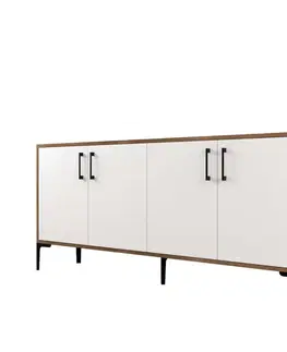 Komody Konzolový stolík Kiev - Walnut, White
