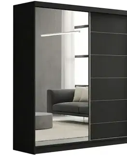 Šatníkové skrine Skriňa Infiniti 150 Čierna