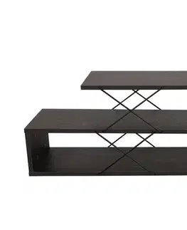 TV stolíky TV stolík Zigzag - Dark Brown - POSLEDNÝ KUS