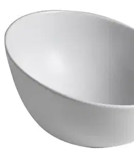 Umývadlá SAPHO - DOME OBLIQUO keramické umývadlo na dosku vysoké, Ø 44,5cm, biela WH031