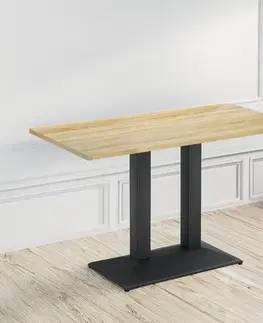 Jedálenské stoly KONDELA Rinaldo Typ 2 jedálenský bistro stôl 120x60 cm dub sonoma / čierna
