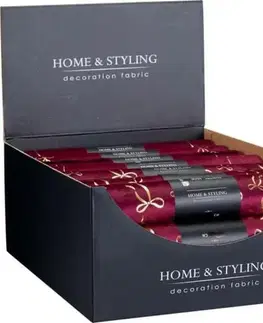 Prestieranie Kinekus Štóla vianočná 200x28 cm zamat bordová mix