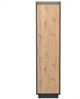 Šatníkové skrine Skriňa 1d  Sierro dub Artisan/Čierna