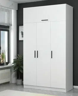 Šatňové skrine Šatníková skriňa Kale 235 - White