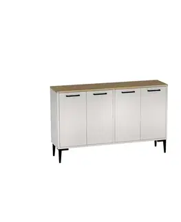 Komody Konzolový stolík Frezya - Sapphire Oak, White