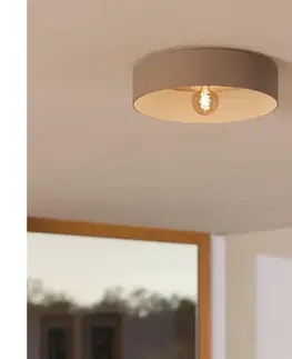 Svietidlá Eglo 900838 - Stropné svietidlo DUAIA 1xE27/40W/230V hnedá 900838