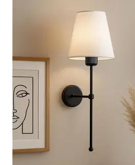 Svietidlá  Nástenné svietidlo ASPARAGUS 1xE27/40W/230V čierna/krémová 780SGN2710