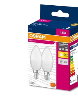 Žiarovky SADA 2x LED Žiarovka B38 E14/7,5W/230V 3000K - Osram 4058075628687